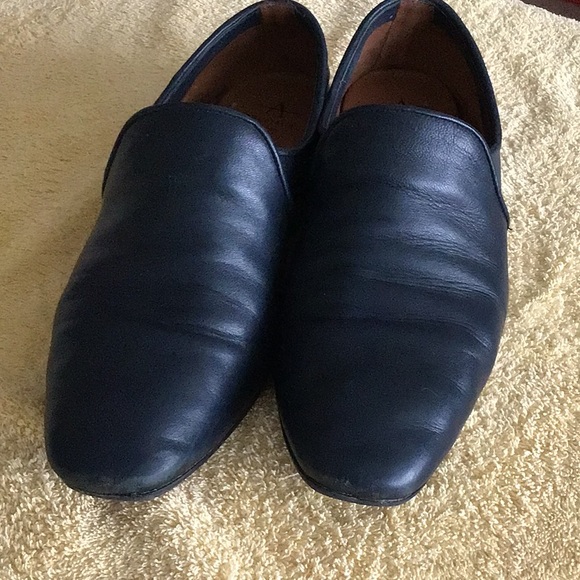 Aquatalia Blue Leather Loafers - Picture 2 of 8